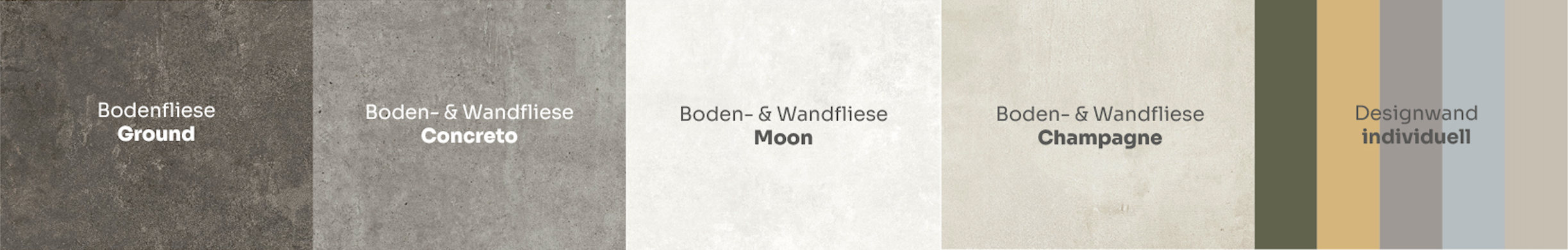 Farbpalette Badezimmer Vancouver: Wand- & Bodenfliesen.