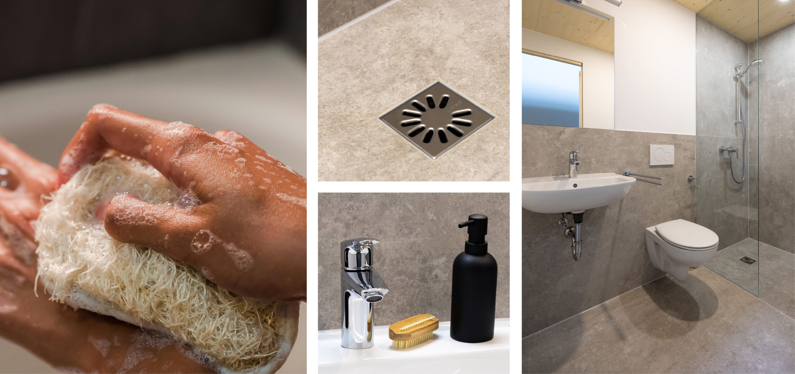 Stimmungsbild Stockholm: vier Ansichten von Details der Designlinie.