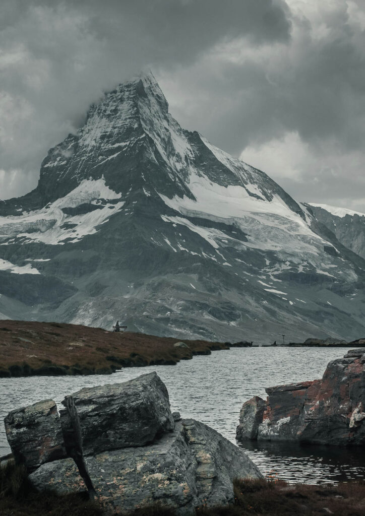 Stimmung Zermatt Landschaft, Berg und Bergsee
